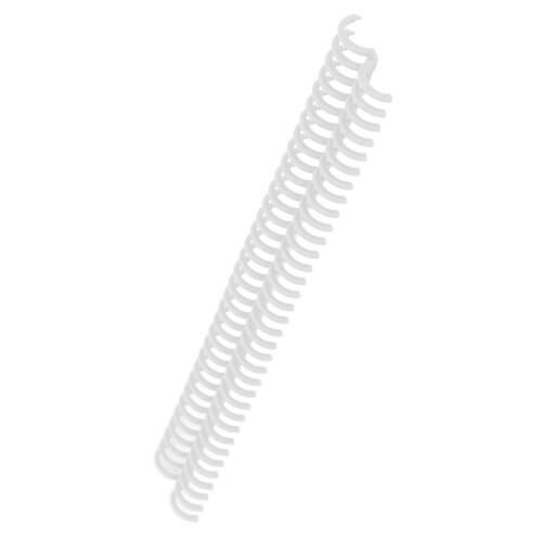 10Pcs White 34 Holes Polypropylene Binding Coils 15mm for Stationery 2