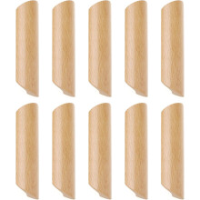(As show, One size) Set of 10 Wooden Cupboard Handles 128mm Fan Shape Drawer Furniture Handle with Screws