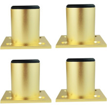 (As show, One size) 4 Pcs Aluminum Alloy Furniture Legs Cabinet Legs Kitchen Sofa Table Metal Height 200mm Gold