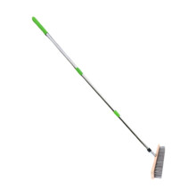 Stainless Steel Wire Floor Brush 30 cm Brush Head, Rust-Resistant Metal Bristles, Outdoor Cement Cleaning Scrub Brush for Decks