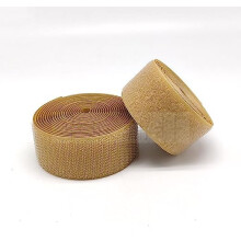 Sew-On Tape Hook And Loop Tape Heavy-Duty Non-Adhesive Nylon Fabric Tape Dark Khaki 2.5cm x 1m