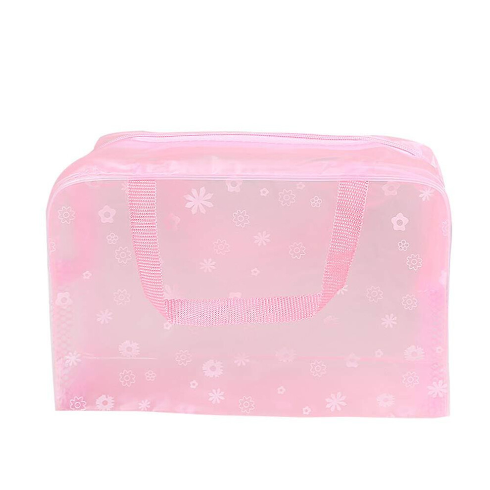 Kikidex (As Show, One Size) Transparent Makeup Bag Toiletry Bag With Zipper Pvc Waterproof Cosmetic Bags Vacation Bathroom Wash Bag Travel Set