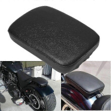 (As show, 6) Black Rear Passenger Cushion 8 Suction Cups Pillion Pad Seat For Harley Dyna Sportster Softail Touring Xl 883 1200