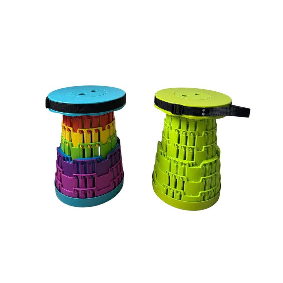 (All Red Solid) Portable Telescoping Seat for Camping: Foldable, Retractable, and Adjustable Outdoor Stool-image-OPC-PMKMJVB-NEW