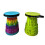 (All Green Solid) Portable Telescoping Seat for Camping: Foldable, Retractable, and Adjustable Outdoor Stool 2