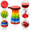 (Red/Rainbow) Portable Telescoping Seat for Camping: Foldable, Retractable, and Adjustable Outdoor Stool 1