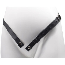 Adjustable Leather Belt Chastity Device for Men, Male Cage Chastity Belt, Breathable Bondage Gear, Model 01 Black-01