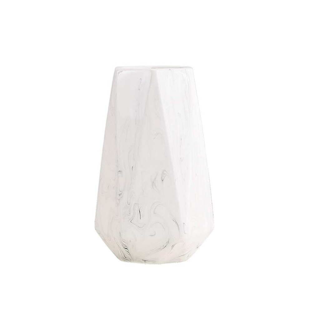 Kikidex (As Show, One Size) 20Cm Marble Vase Ceramic Decorative Vases Tall Design For Home, Party, Wedding Centerpiece White