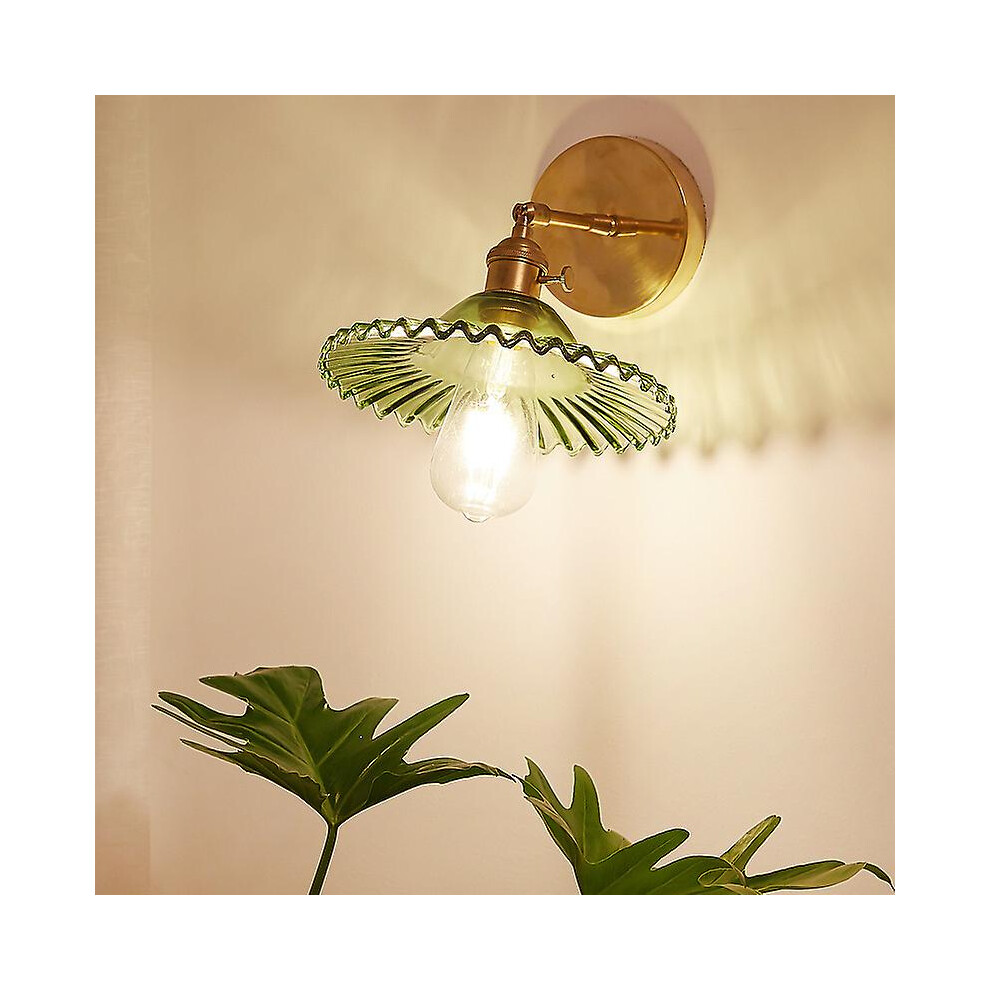 Kikidex (As Show, One Size) Modern Minimalist Wall Lamp E27 Retro Glass Wall Suitable For Bedroom, Loft, Study Room, Aisle Ing Light