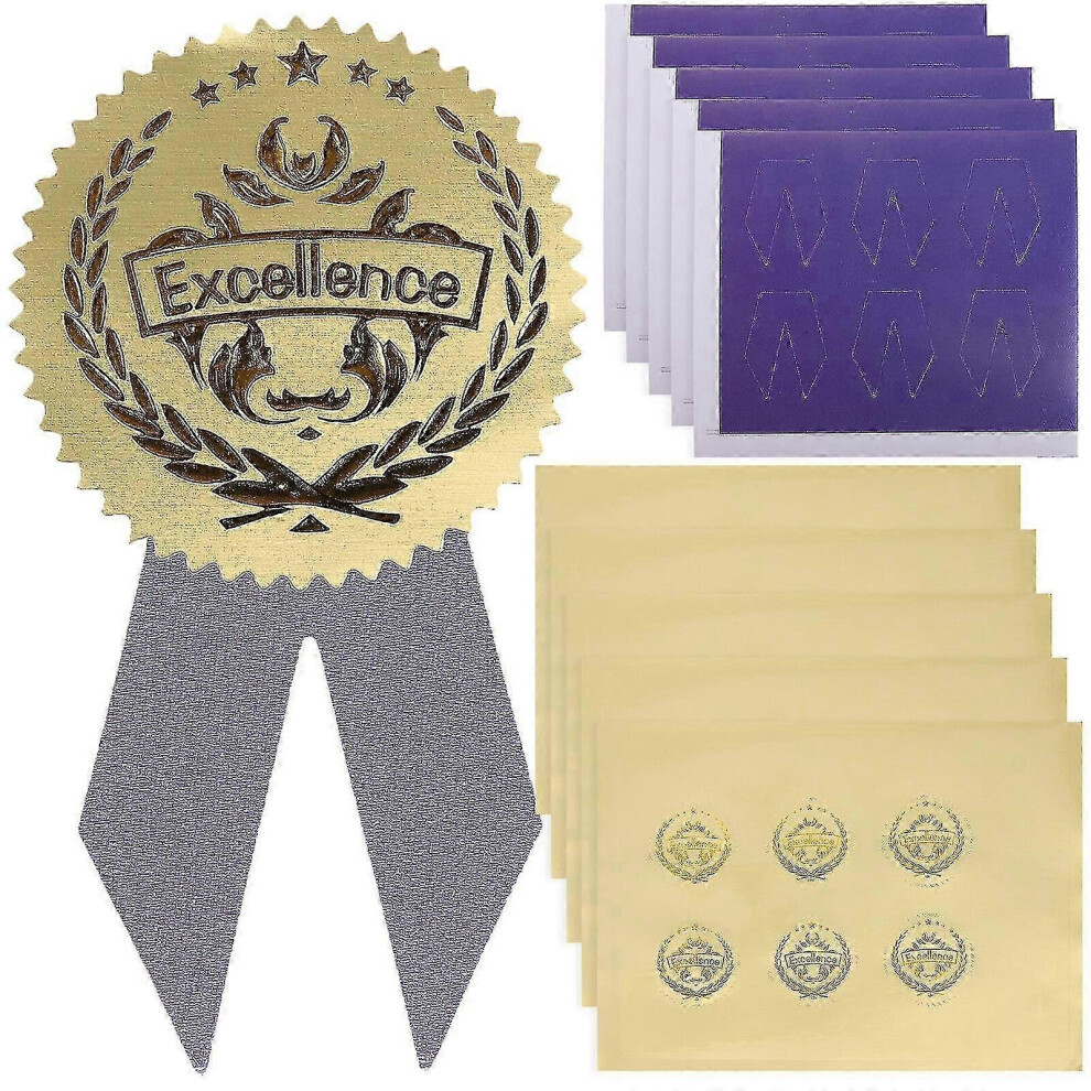 Kikidex (As Show, ) 36 Set Of Medals Stickers Sports Event Medals Stickers Universal Medals Stickers Medal Awards Blue