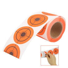 Selbsklebende Papierscheiben-Schusstrainer 250 Blatt Orange 5cm Aufkleber