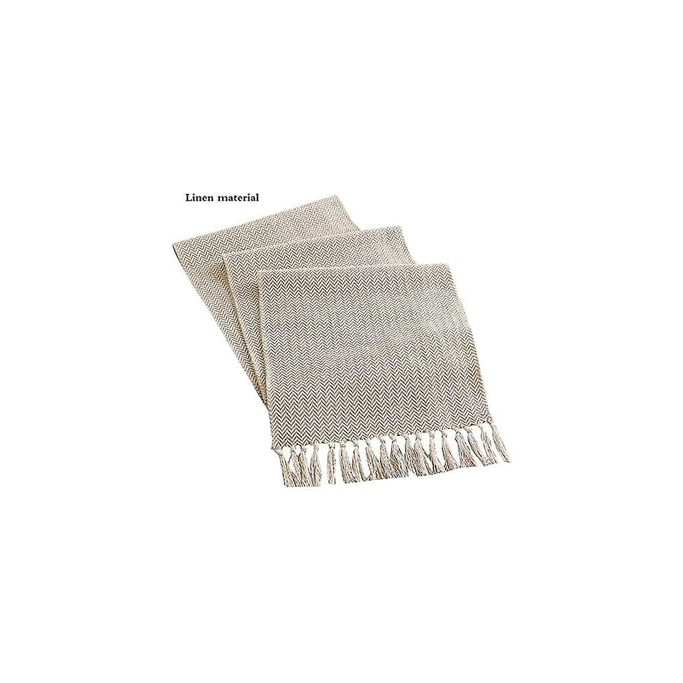 Kikidex (As Show, One Size) Table Runner Cotton Linen Dustproof Waterproof Decoration