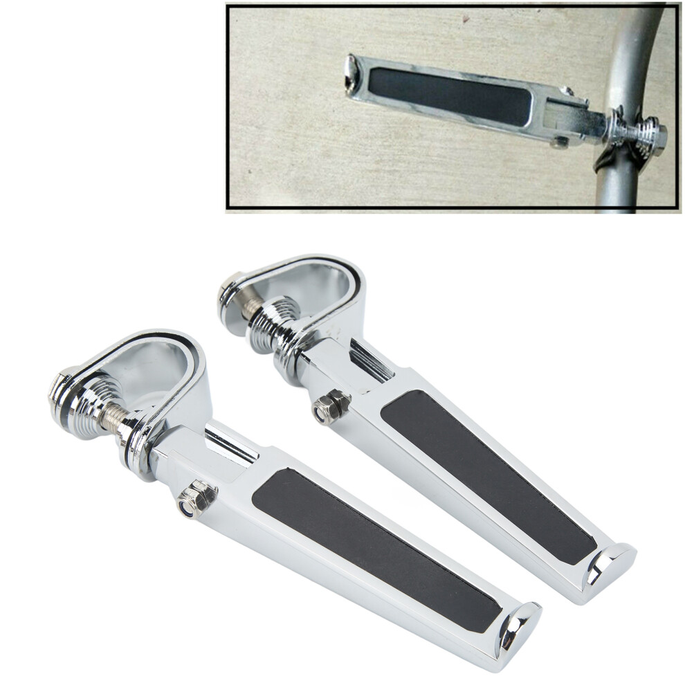 Universal Aluminum U Clamp Foot Pegs For Motorcycles 1In-1.25In Tubes 4311357062860