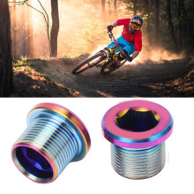 Bike Kurbelarm Befestigungsschraube Rostfreier Metallkettenrad Mutter 2er Set Bunt