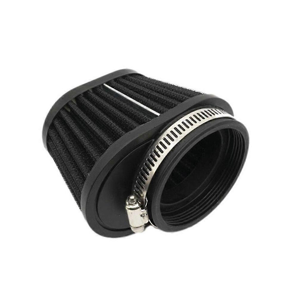 Kikidex (As Show, One Size) 1Pcs Universal Round Tapered Car Motorcycle Air Filter 51Mm 2Inch Intake Filter-Black
