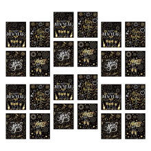24Pcs Happy New Year Wine Bottle Labels Waterproof-style B