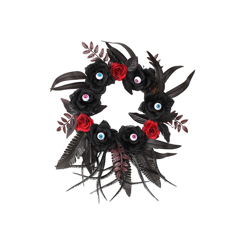 Kikidex (As Show, One Size) Halloween Rose Eyeball Dead Branch Garland Halloween Door Garland Entrance Window Indoor And Outdoor Decoration