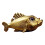 Statue de poisson ancienne en cuivre, faite à la main,-or 1