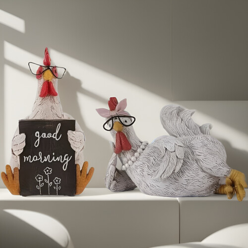 Good Morning Figurine de poulet en-Type d'aileron de requin 2