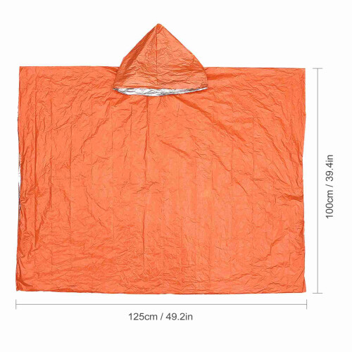 4er Pack Notfall-Regenponchos | Wasserdichte Thermo-Camping-Ausrüstung 1