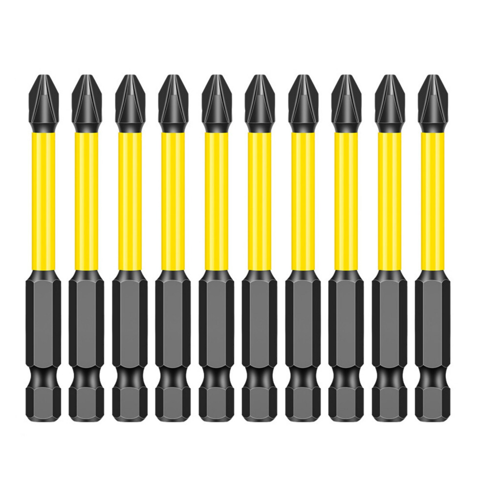 10Pcs Crossing Head Screwdriver Bit Set For Electrician-65Mm 7754000228317