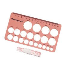 Double Scale Nipple Measurement Tool With Flange Gauges-Pink