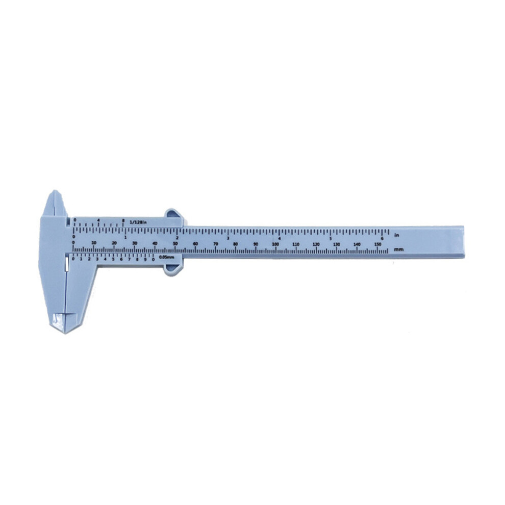 150Mm 6'' Plastic Vernier Caliper Measuring Tool-Light Blue 7754000229819