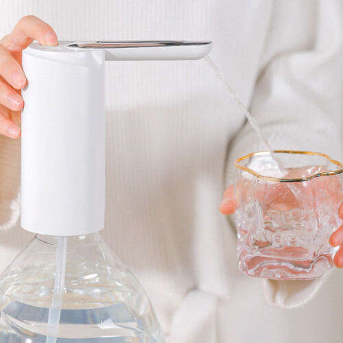 ABS Electric Water Dispenser with USB Rechargeable Quantitative Spray Outdoor Silver
