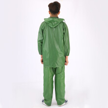 Rain Suit Split Thickened Coat & Pant, PVC Oxford, Green, Free Size