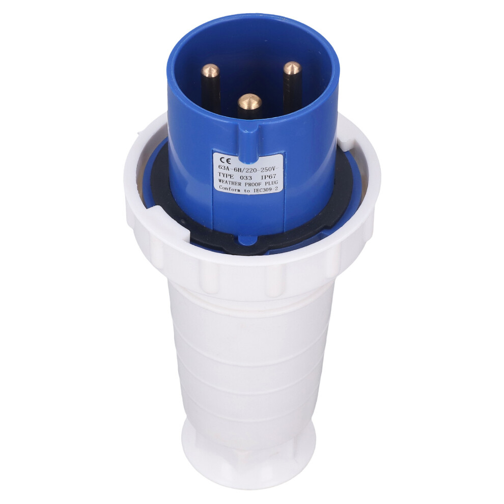 3Pin Ip67 Waterproof Industrial Power Plug 220-250V 63A 4271357066353