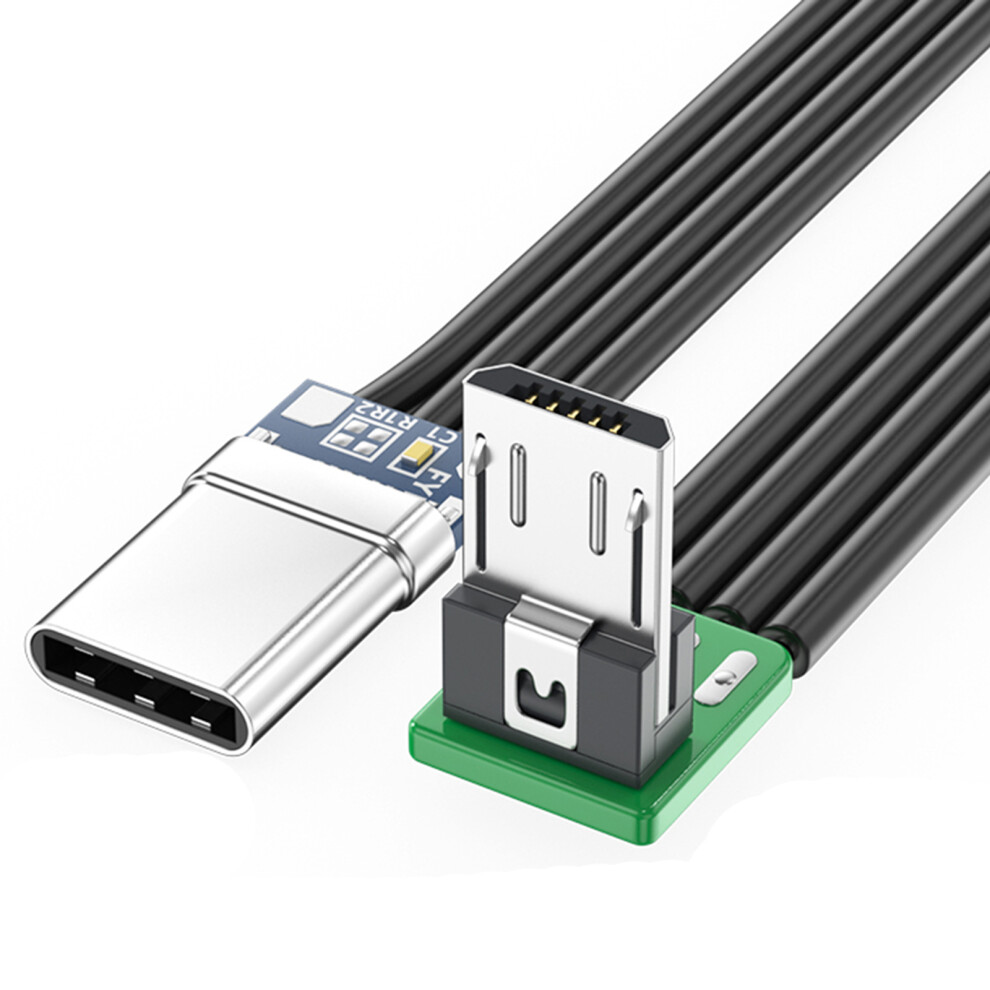 Usb2.0 Typec To Microusb 90 Degree Adapters Ribbon-15Cm Down 7704000076241