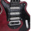 Guitar Shape Zipper Bag with Adjustable Shoulder Belt-Deep Blue 6