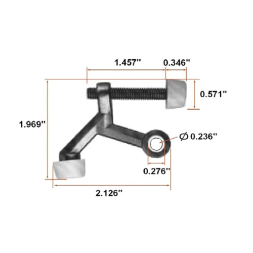Heavy Duty Adjustable Hinge Pin Door Stopper Stop with-Multi 1