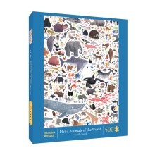 Hello Animals of the World 500Piece Family Puzzle by Chronicle Books O