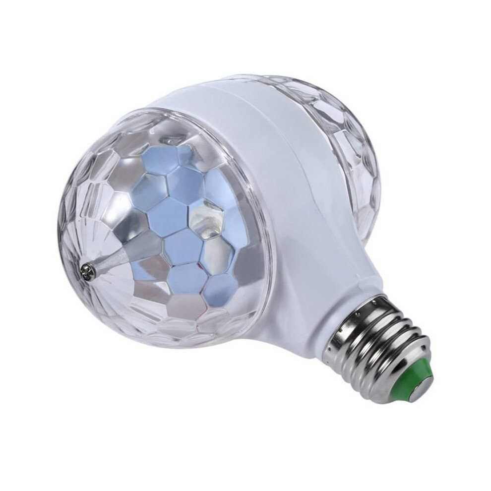 (Lamp Only) Doubleheaded 6W E27 Led Ball Stage Rgb Bulb Rotating Lamp Party Ktv Disco Light