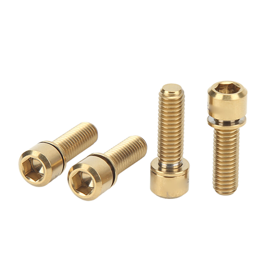 Titanium M6 X 20Mm Bike Stem Bolts Screw Gold For Mountain Bike Disc Brake 4621357068848