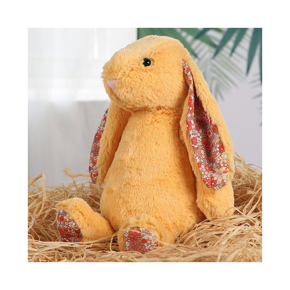 (, 40Cm) Rabbit Flower Bunny Plush Toy Stuffed Doll Cartoon Bedroom Gift Kids Decoration Orange