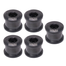 5Pcs Titanium Alloy 6.5mm Bike Chainring Bolts for Small Wheel Black