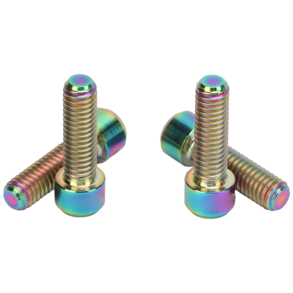 Titanium Alloy 4Pcs M6 X 20Mm Mountain Bike Disc Brake Fixing Screws Stainless 9331357070424