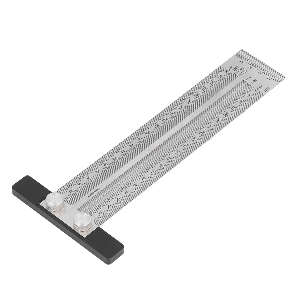 Stainless Steel Woodworking Marking T Ruler 200Mm Carpenter Measuring Gauge 5061357071964