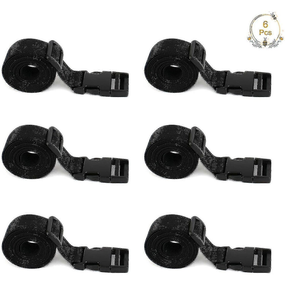 Nylon Luggage Straps Set of 6, Quick Release Buckle Travel Security