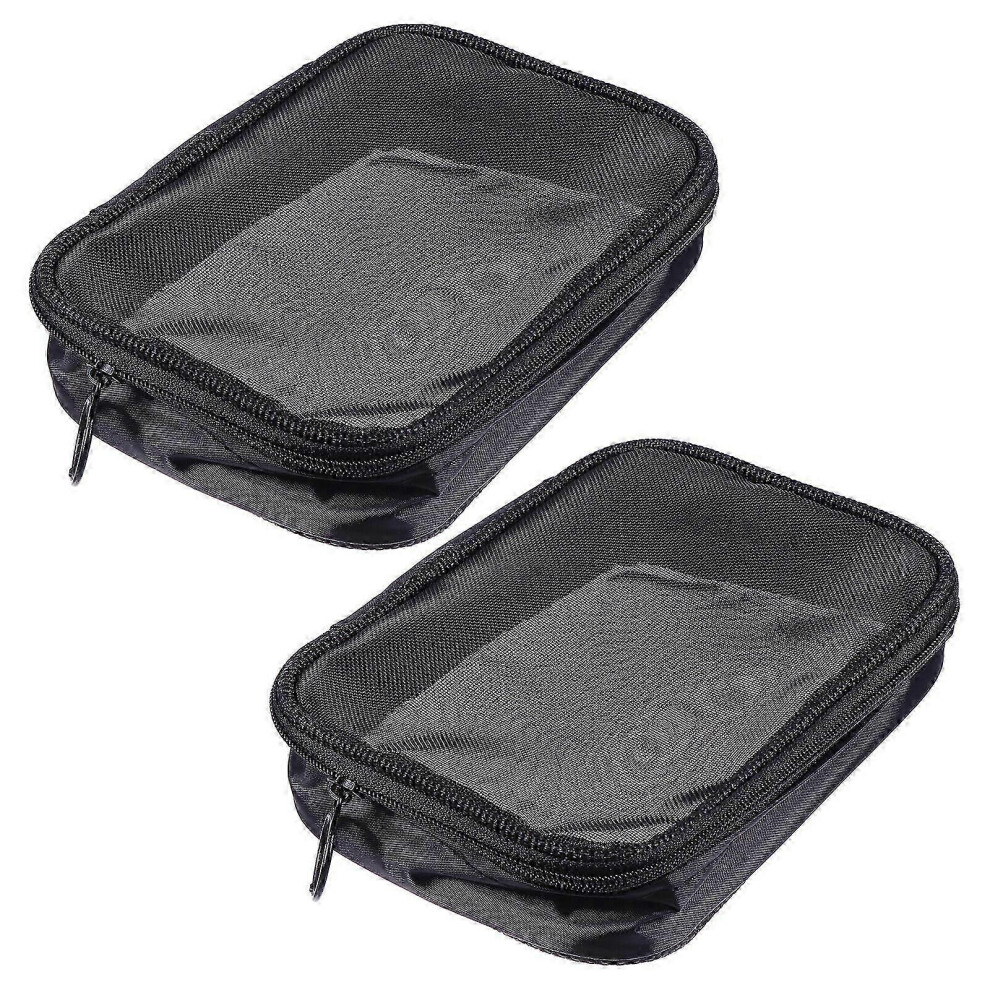 Mesh Travel Toiletry Bags Set of 2, Portable Cosmetic Organizer-image-OPC-PMKNTJC-NEW