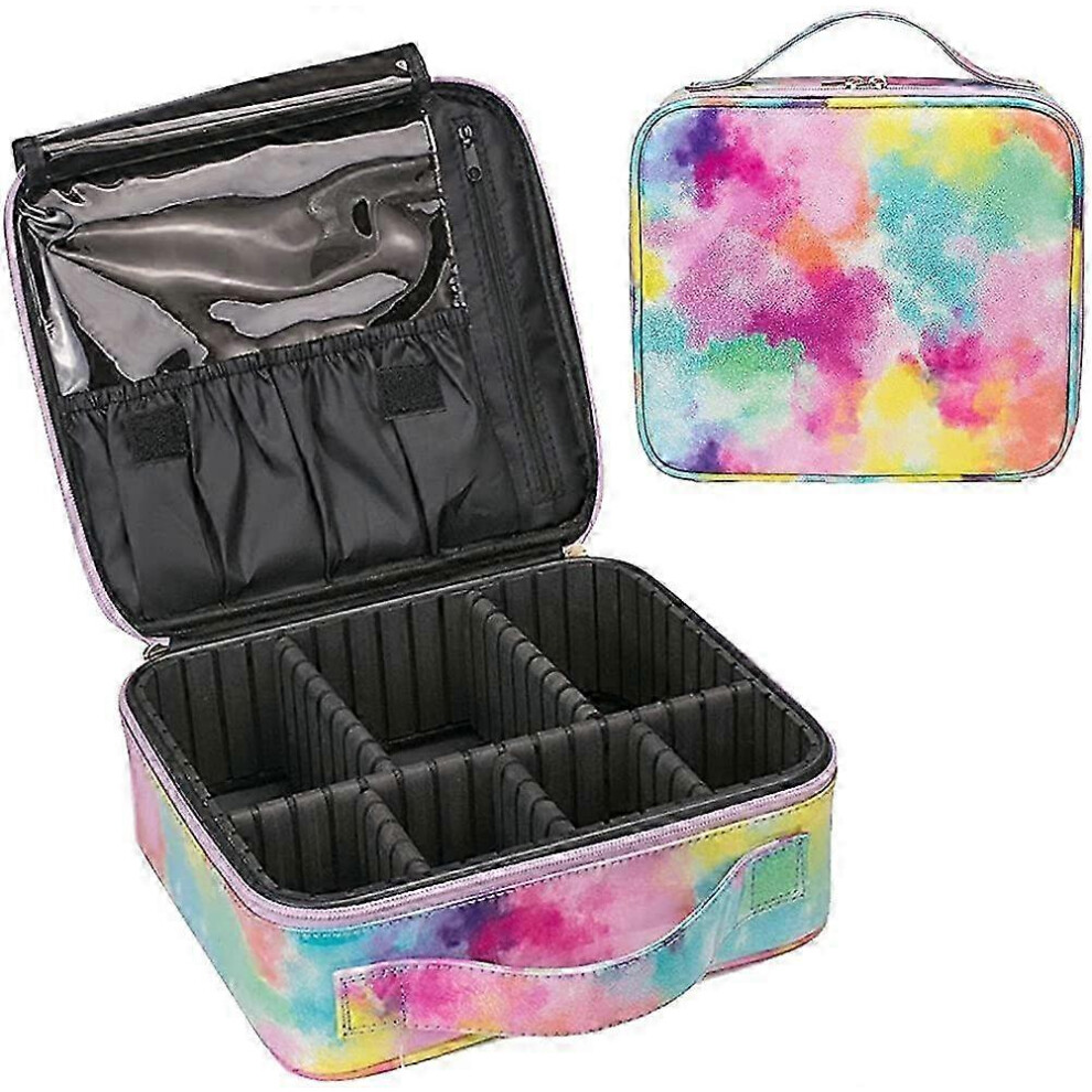 Makeup Bag Cosmetic Organizer, Travel Storage Train Tool Case