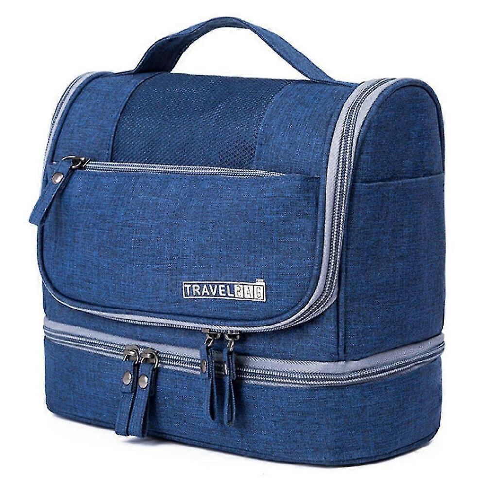 Waterproof Toiletry Bag Dark Travel Cosmetic Shower Organizer Blue