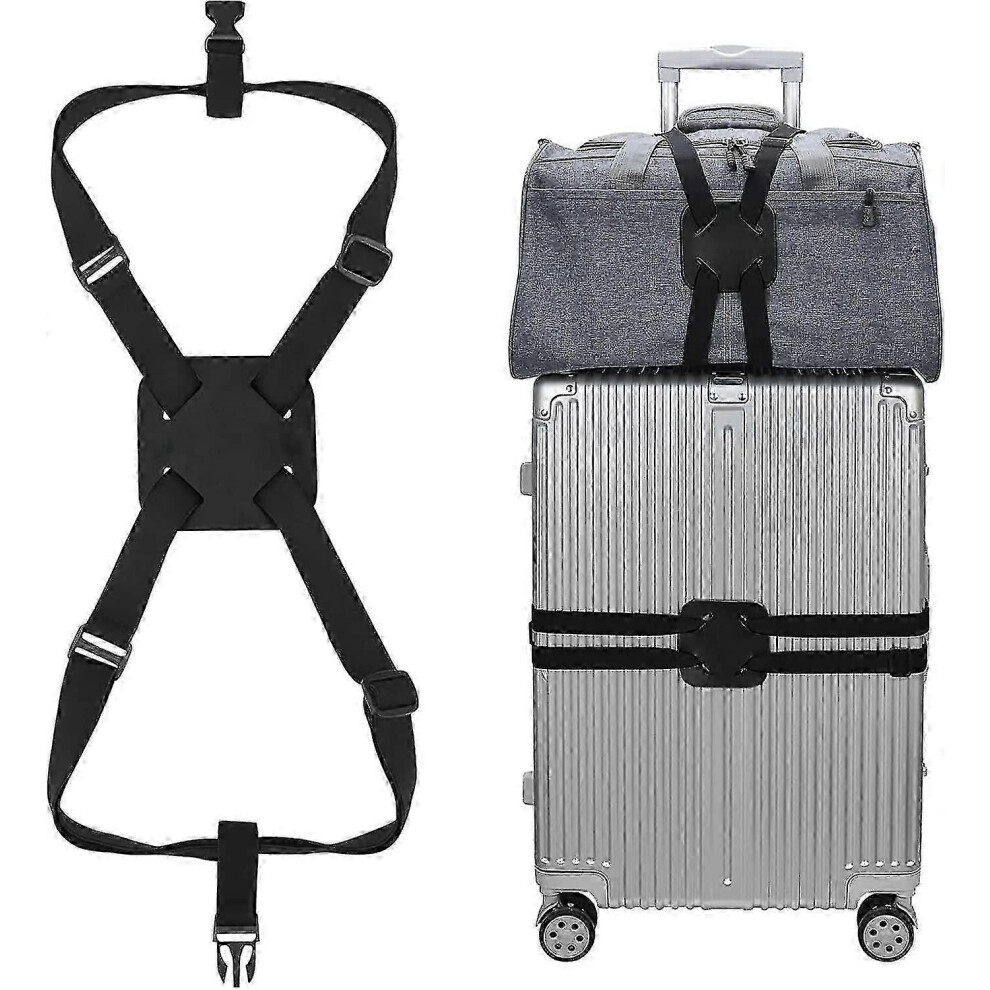 Elastic Luggage Straps Bag Carry Aid, Suitcase Security Strap Black