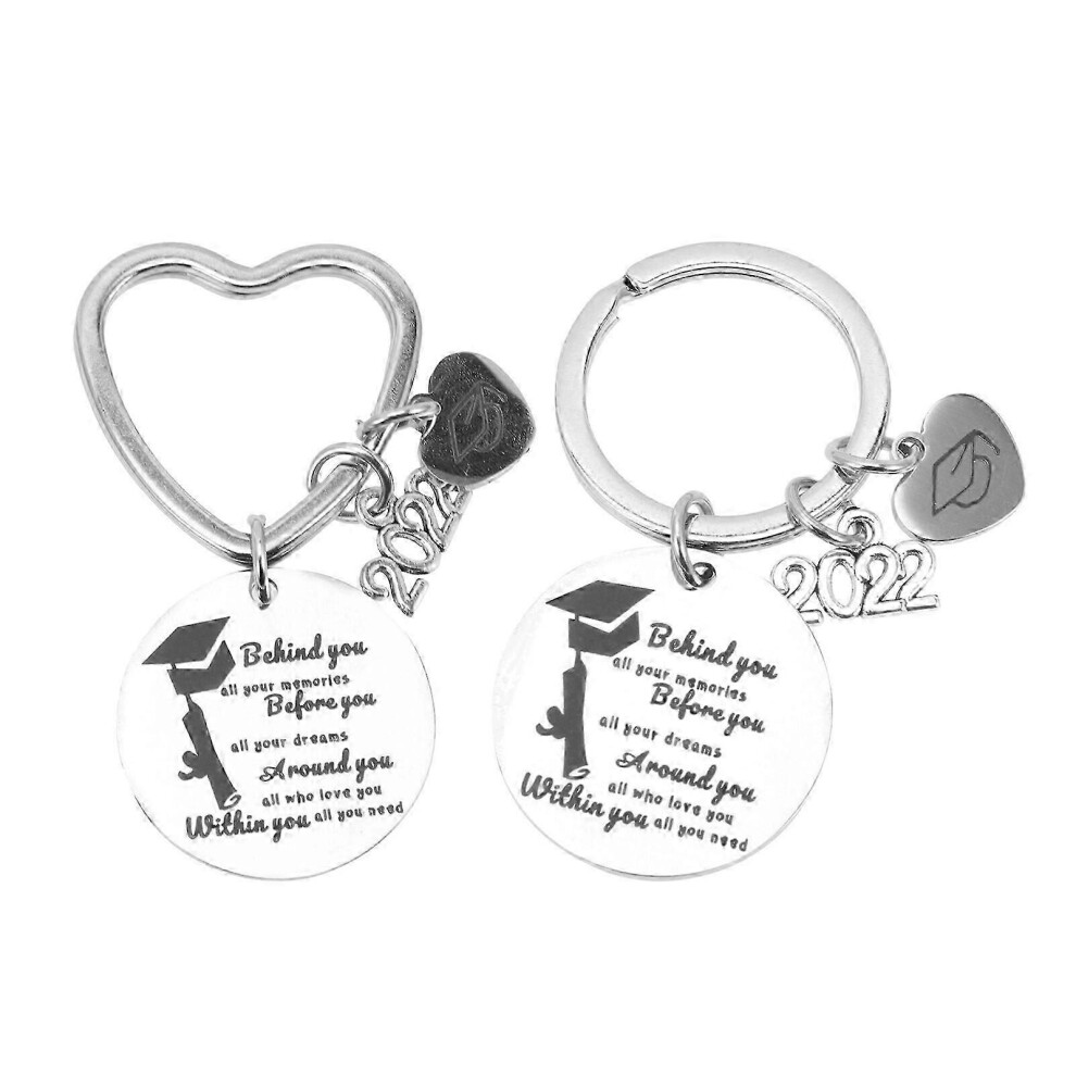 Graduation 2022 Keychain Set of 2, Unique Bag Decoration, Commencement Keyring