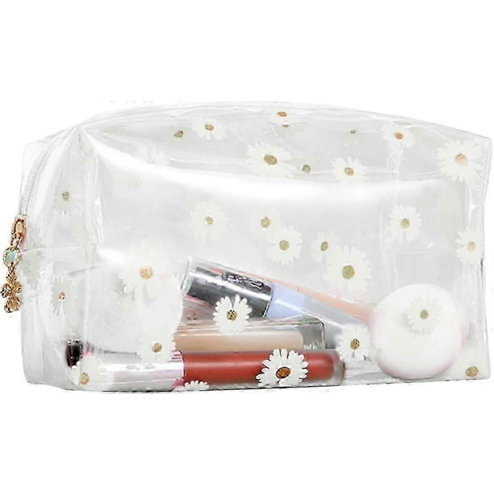 Transparent Pencil Case Large, Plastic Zipper Pouch, Cosmetic Makeup Travel Bag