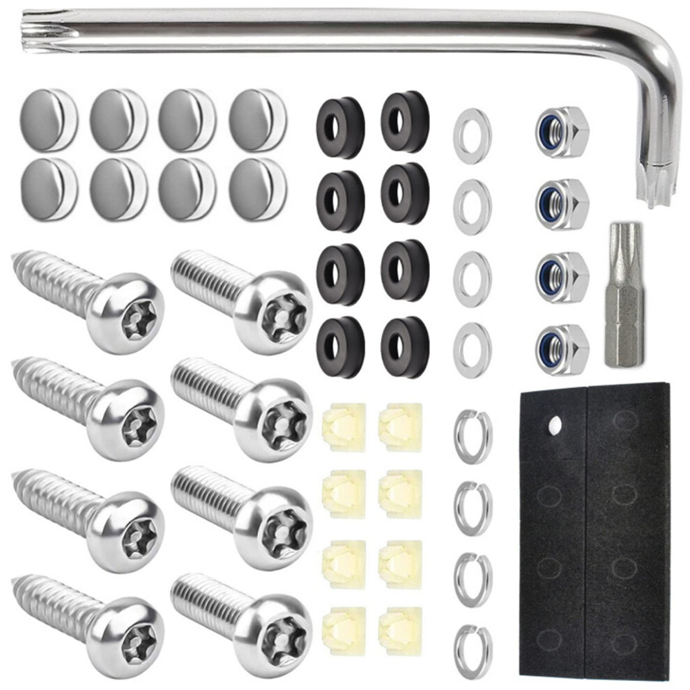 Professional Grade License Plate Screw Hardware-Style A 7754000235018