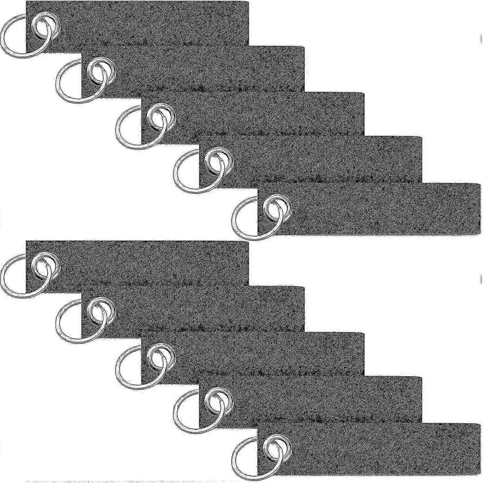 Blank Felt Keychains Pack Of 20 Dark Diy Craft Keychain 13X3cm Grey