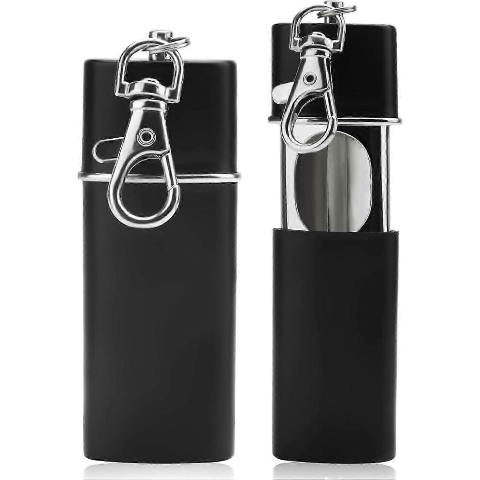 Mini Portable Ashtray Set of 2, Odor Resistant Keychain, Pocket Ashtray Outdoor